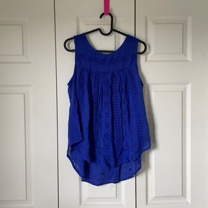 Royal Blue sleeveless shirt (Gap, S)